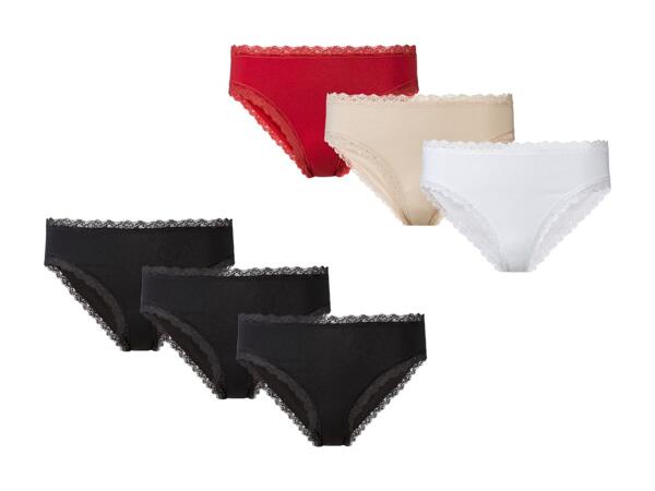 Culottes avec dentelle, set de 3