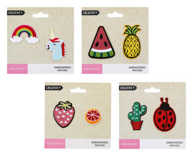 Embroidered Iron-on Patches 2pk