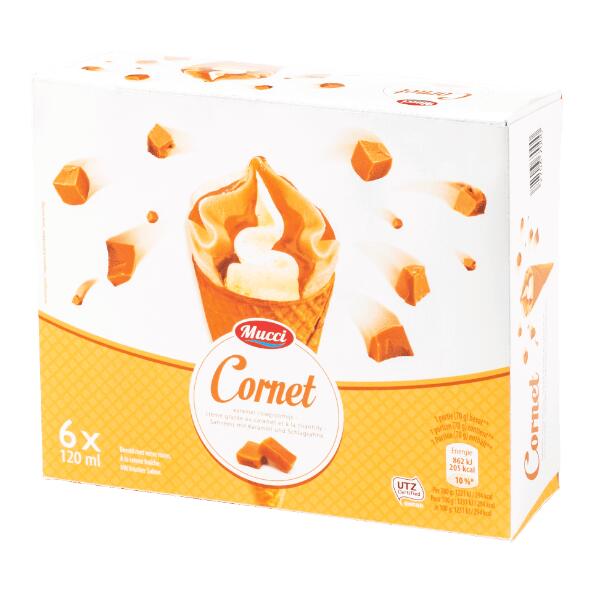 Cornets glacés au caramel, 6 pcs