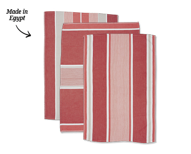EGYPTIAN COTTON TEA TOWEL 3PK