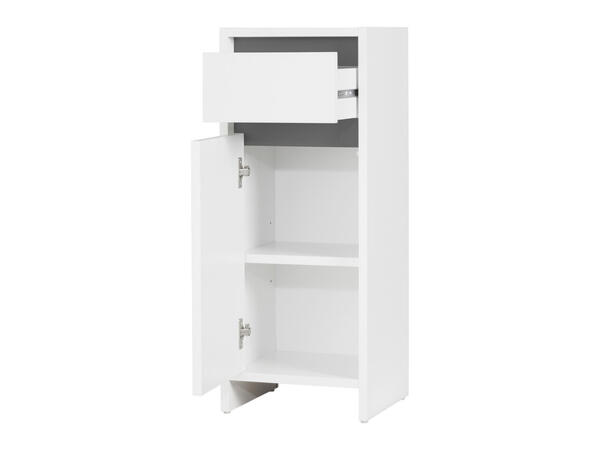 Bad-Seitenschrank "Oslo", mit Tür und Schublade, weiß