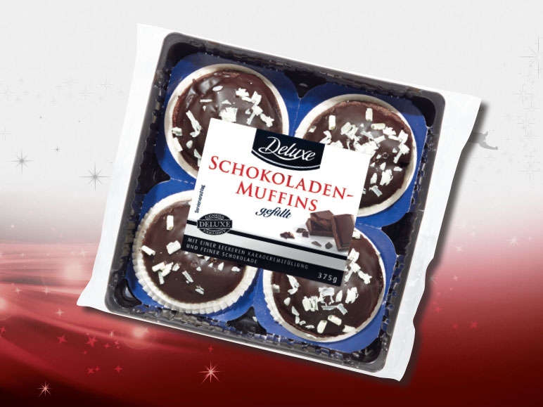Muffins au chocolat fourrés de crème au cacao
