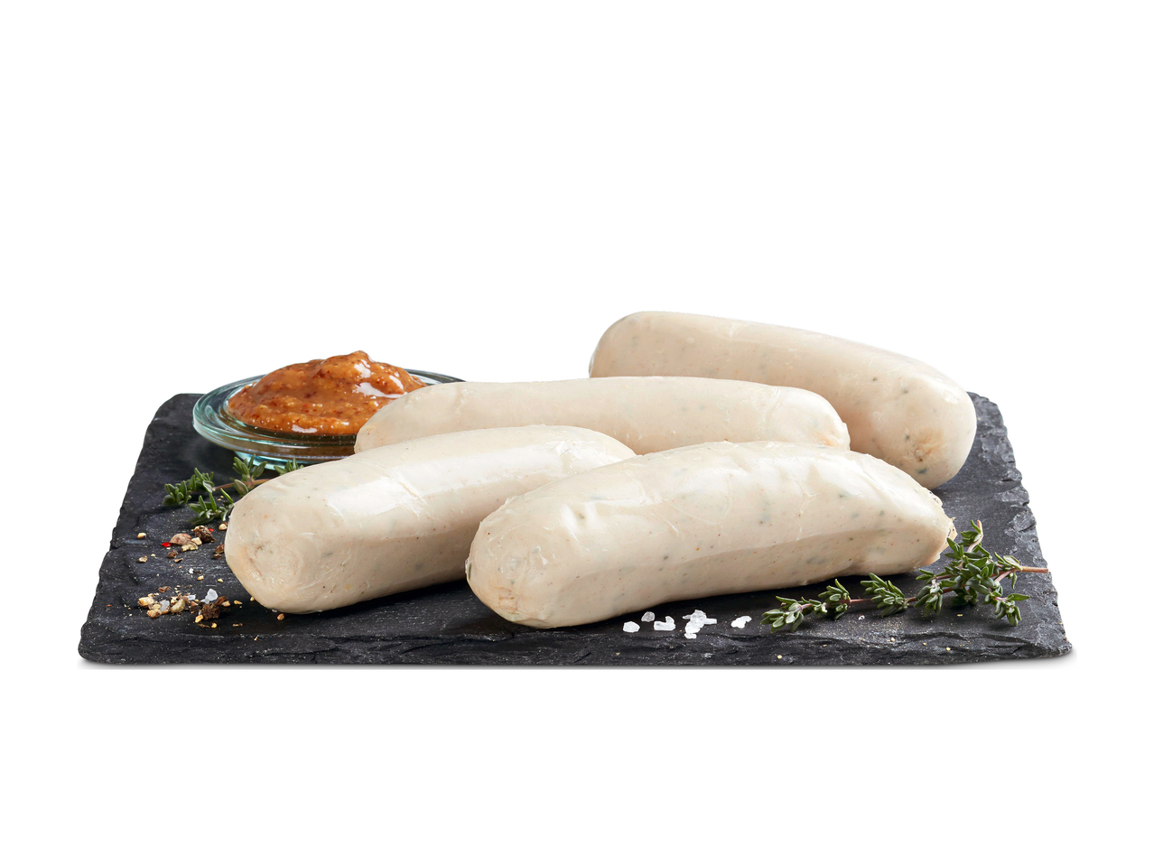 Saucisse blanches avec moutarde