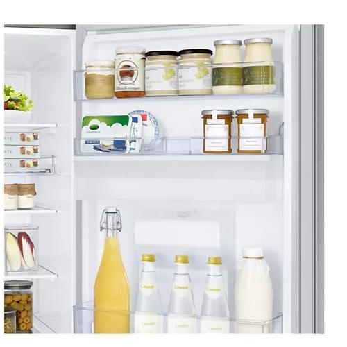 SAMSUNG Kühl-Gefrierkombination RB7300, 341 Liter, WiFi, Silber mit Griffmulde