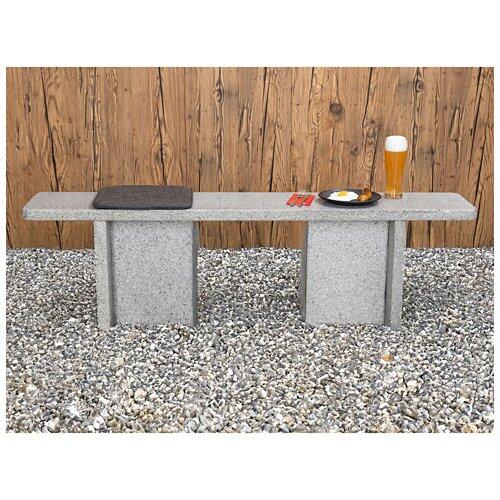 NOUVEL Rechteckiger Granittisch mit Sitzbank "Morcote", 160 x 75 cm