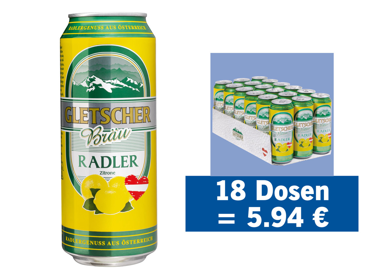 GLETSCHERBRÄU Zitronen-Radler