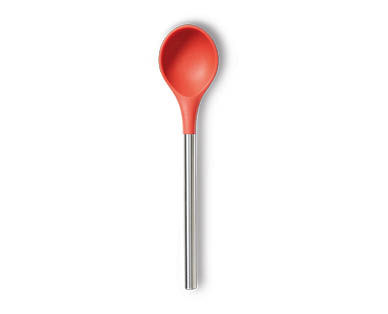 Stainless Steel and Silicone Solid Spoon