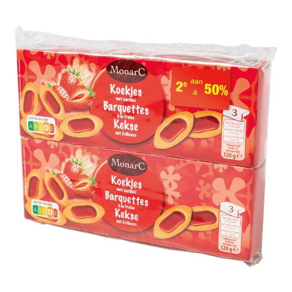 MONARC(R) 				Kekse mit Erdbeere, 2er-Packung