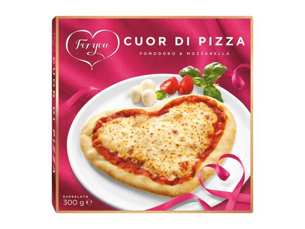 Heart-shaped pizza