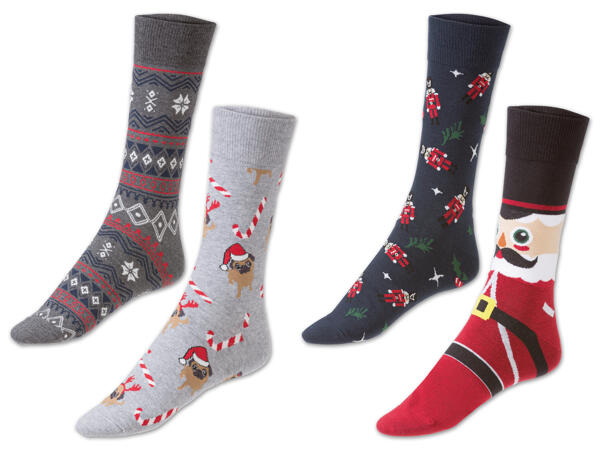 Herren Weihnachtssocken, 2 Paar