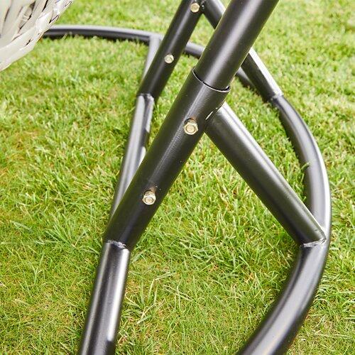 HOME DELUXE TWIN DELUXE Polyrattan Hängesessel mit Regenabdeckung Schwarz