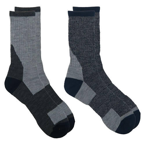 2 Pack Men's Thermal Socks - Grey & Taupe, 6-12
