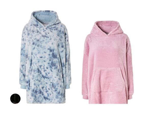 Pull à capuche en peluche oversize