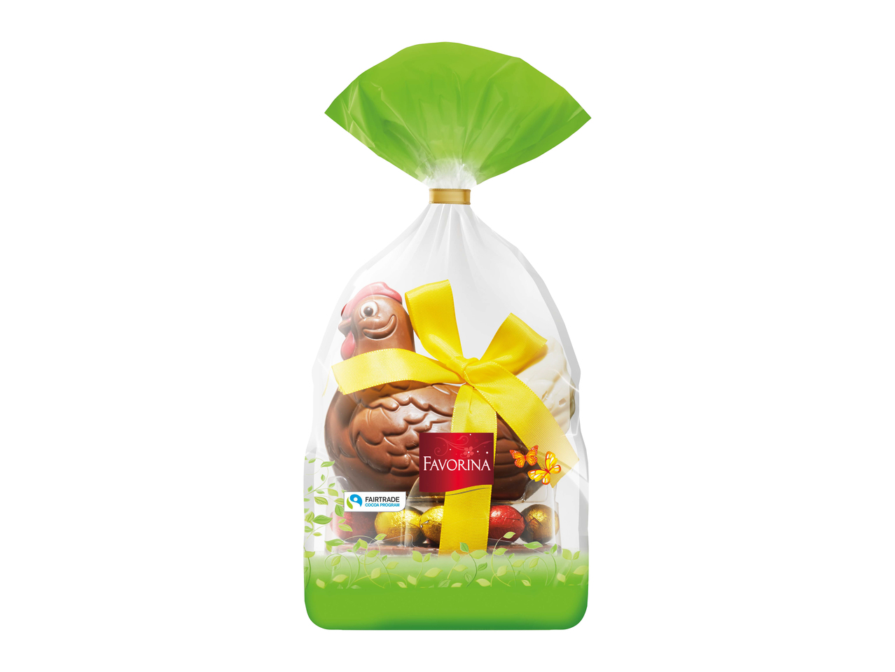 Poule de Pâques sur son nid
