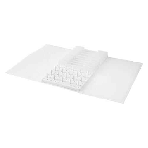 Dish Drying Mat with Rack, White