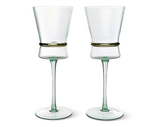 Crofton 2 Pack Ribbed Glassware