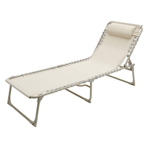 Folding Lounge Chair, Gray