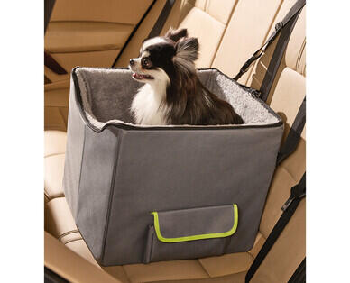 Elevated Dog Booster Seat with Storage Compartments