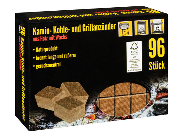Kohle-/Grillanzünder 96 Stk.-Pkg.