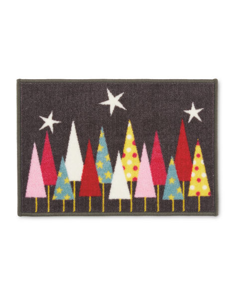 Cut Pile Christmas Tree Washable Mat