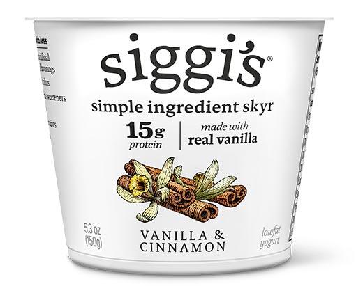 Siggi's Icelandic Skyr Yogurt Vanilla Cinnamon or Black Cherry