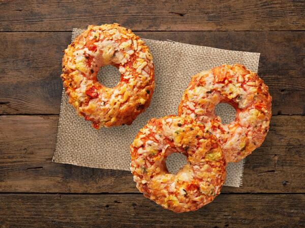 Mini donut pizza fourré