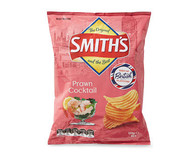 Smith's Prawn Cocktail or Smoky Bacon Chips 150g