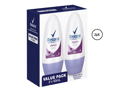 Rexona Antiperspirant Deodorant Roll On 2 x 50ml