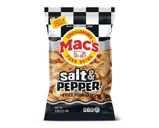 Mac's 
 BBQ or Salt & Pepper Pork Skins