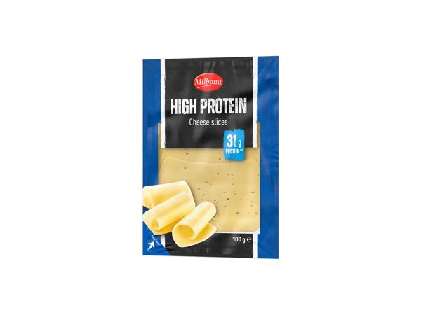 High protein cheese slices