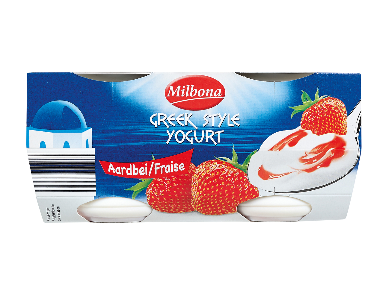 Yoghurt op Griekse wijze aardbei