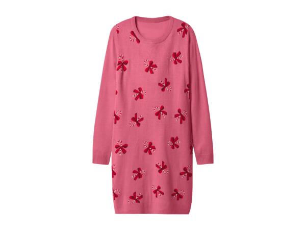 Esmara Ladies' Pink Christmas Jumper Dress