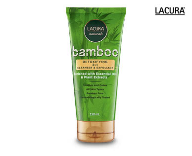 Lacura Bamboo Detoxifying 2-in-1 Cleanser and Exfoliant 150ml