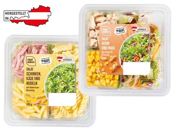 Frische Salate mit Dressing