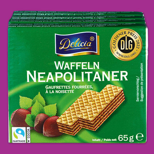 Waffeln gefüllt