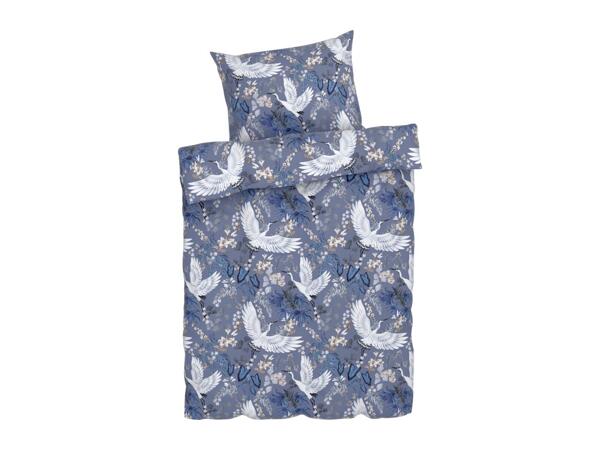 Livarno Home Patterned Microfibre Sateen Duvet Cover Set - Single