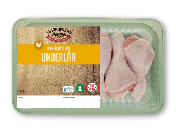 VILSTRUPGÅRD Danske kyllinge-underlår, -overlår med ryg eller -brystfilet