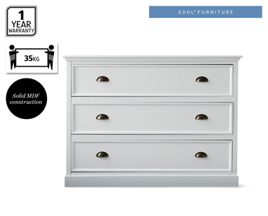 FRENCH RUSTIC CHEST OF 3 DRAWERS