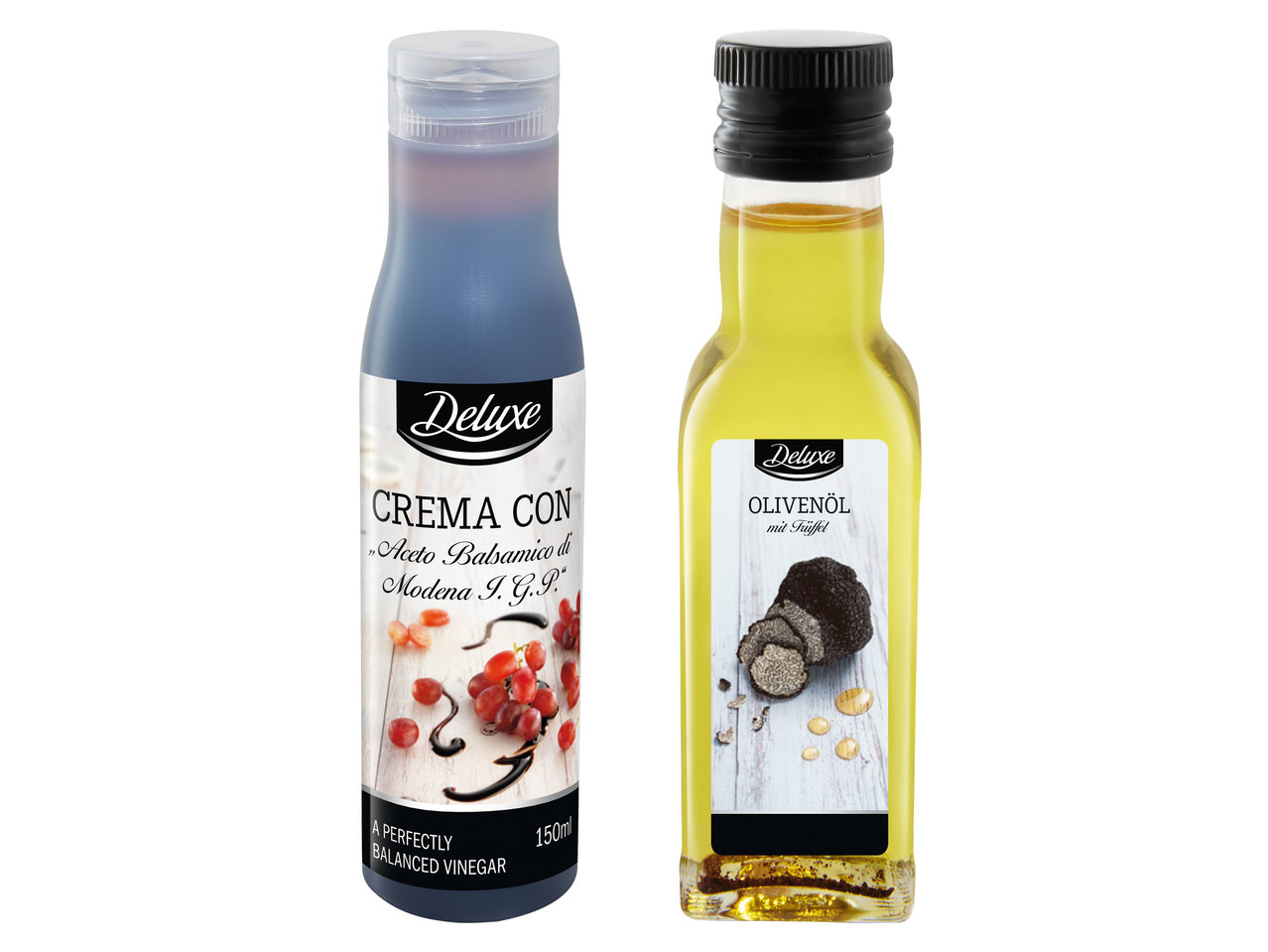 DELUXE Öl zum Dippen/Balsamessig Creme aus Modena I.G.P.