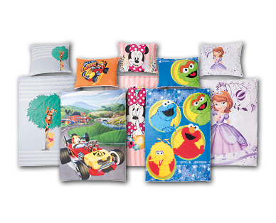 Parure de lit pour enfants WINNIE THE POOH/MICKEY MOUSE/MINNIE MOUSE/SESAMSTRASSE(R)/SOFIA THE FIRST