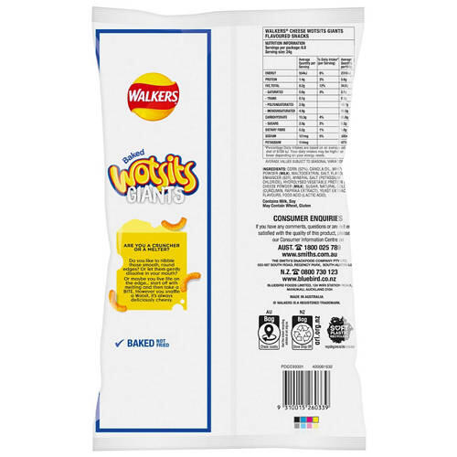 Wotsits Giants Really Cheesy 165g