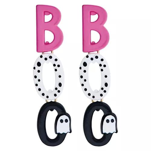 Halloween Earring - Pink BOO