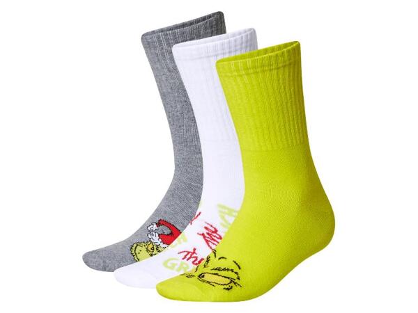 Dámské / Pánské ponožky Grinch, 3 páry