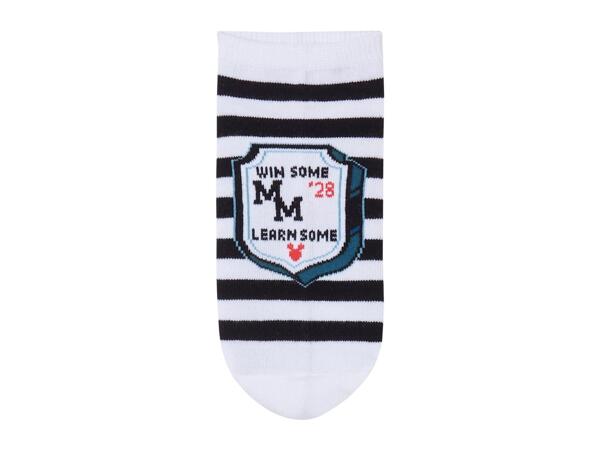 Disney Kids' Mickey Mouse Trainer Socks - 3 Pairs