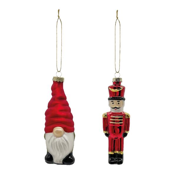 HOME CREATION(R) 				Glas-Weihnachtsanhänger, 2 oder 3 St.