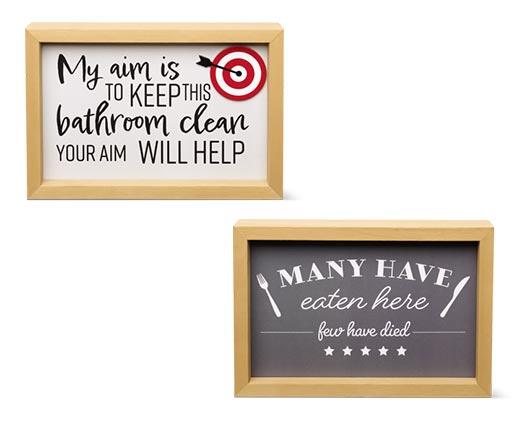 Huntington Home 
 Bathroom or Kitchen Box Sign
