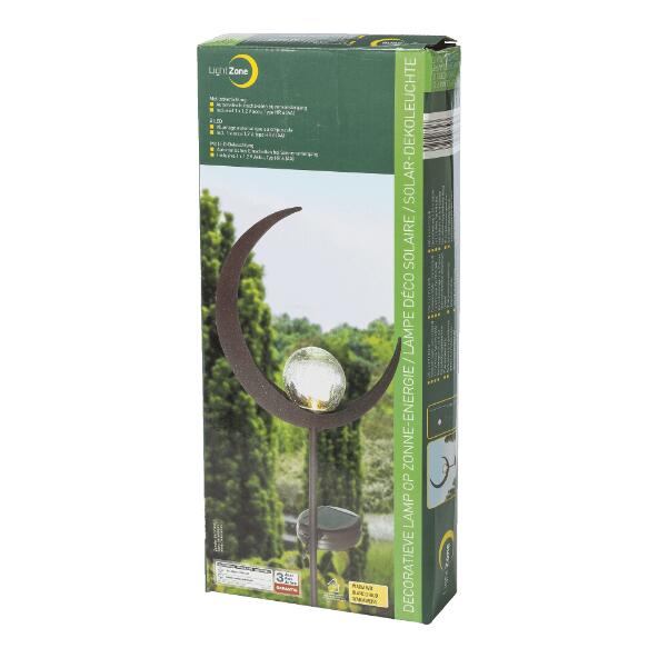LIGHT ZONE(R) 				Lampe LED décorative de jardin à énergie solaire