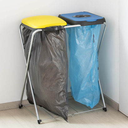 Double porte-sac poubelle