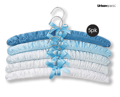 SATIN CLOTHES HANGERS 5PK