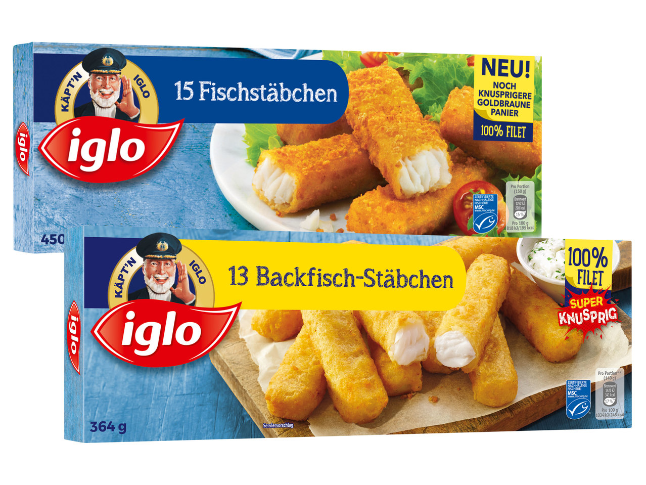 IGLO Backfisch-Stäbchen oder Fischstäbchen